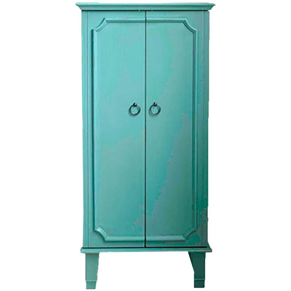 Charlize Turquoise Jewelry Armoire9006349 The Home Depot