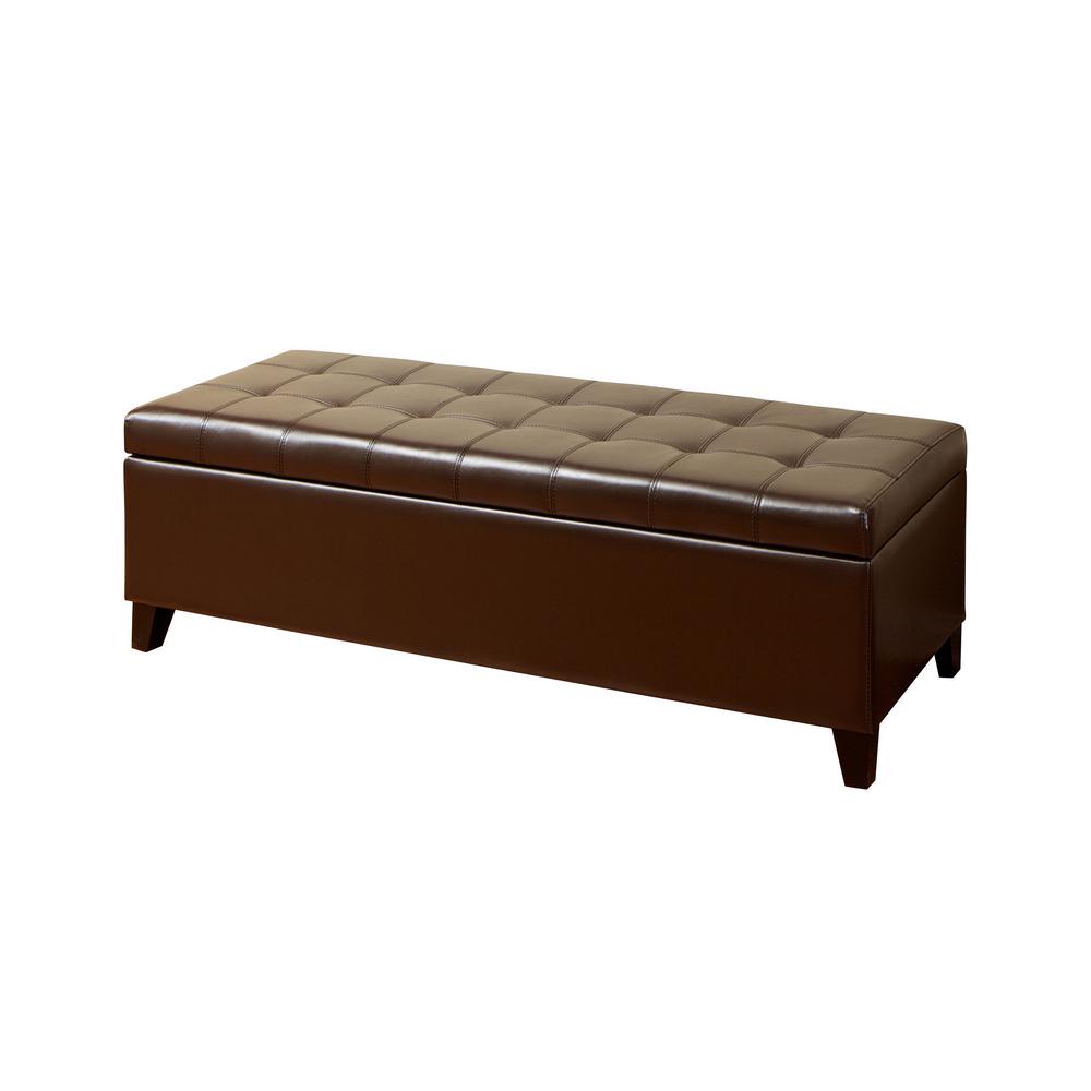 Le House Mission Brown Large Storage Ottoman Bench 389 Le House Mission Brown Large Storage Ottoman Bench 389