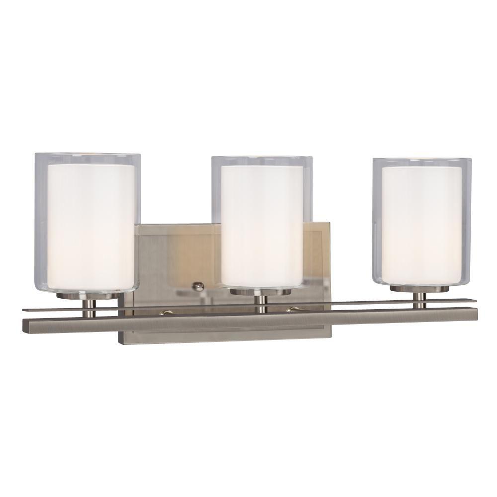 Filament Design Donovan 3Light Brushed Nickel Bath Vanity LightCLI