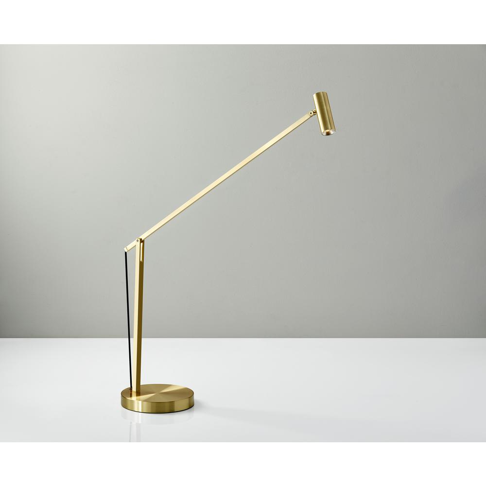 Adesso Ads360 Crane 32 In Integrated Led Gold Desk Lamp Ad9100 04 The Home Depot