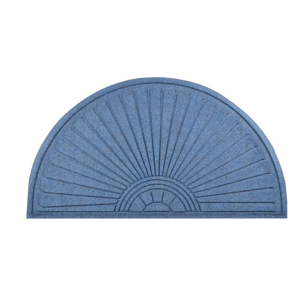 Hometrax Designs Guzzler Sunburst Slate Blue 36 In X 70 In