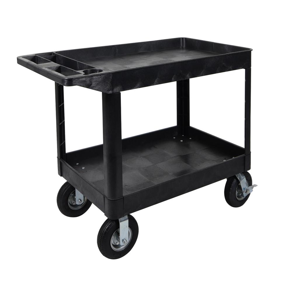 Luxor XLC 24 W x 45 L - 2-Shelf Heavy Duty Utility Cart 8 inch Fully Pneumatic... by Luxor