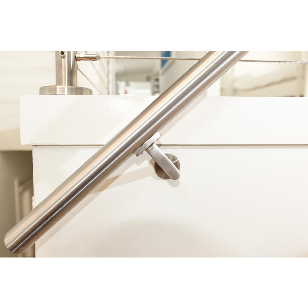 3 Pack 3 Inch Handrail Brackets for Staircases Satin Nickel