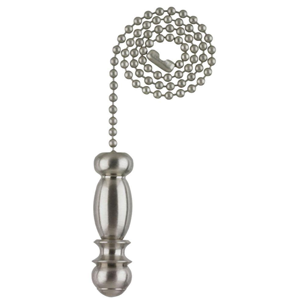 Commercial Electric 12 In Brushed Nickel Pull Chain