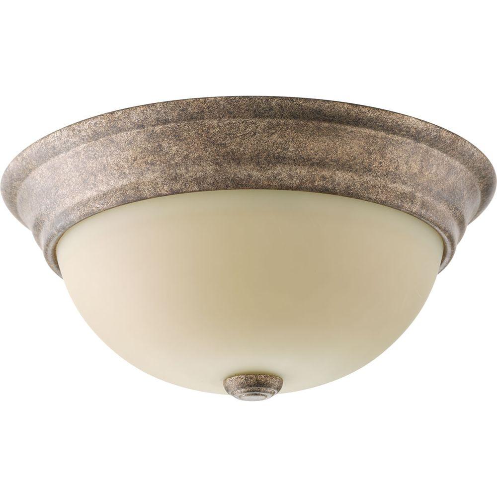 Designers Fountain Reedley Collection 2Light Pewter Ceiling Flushmount