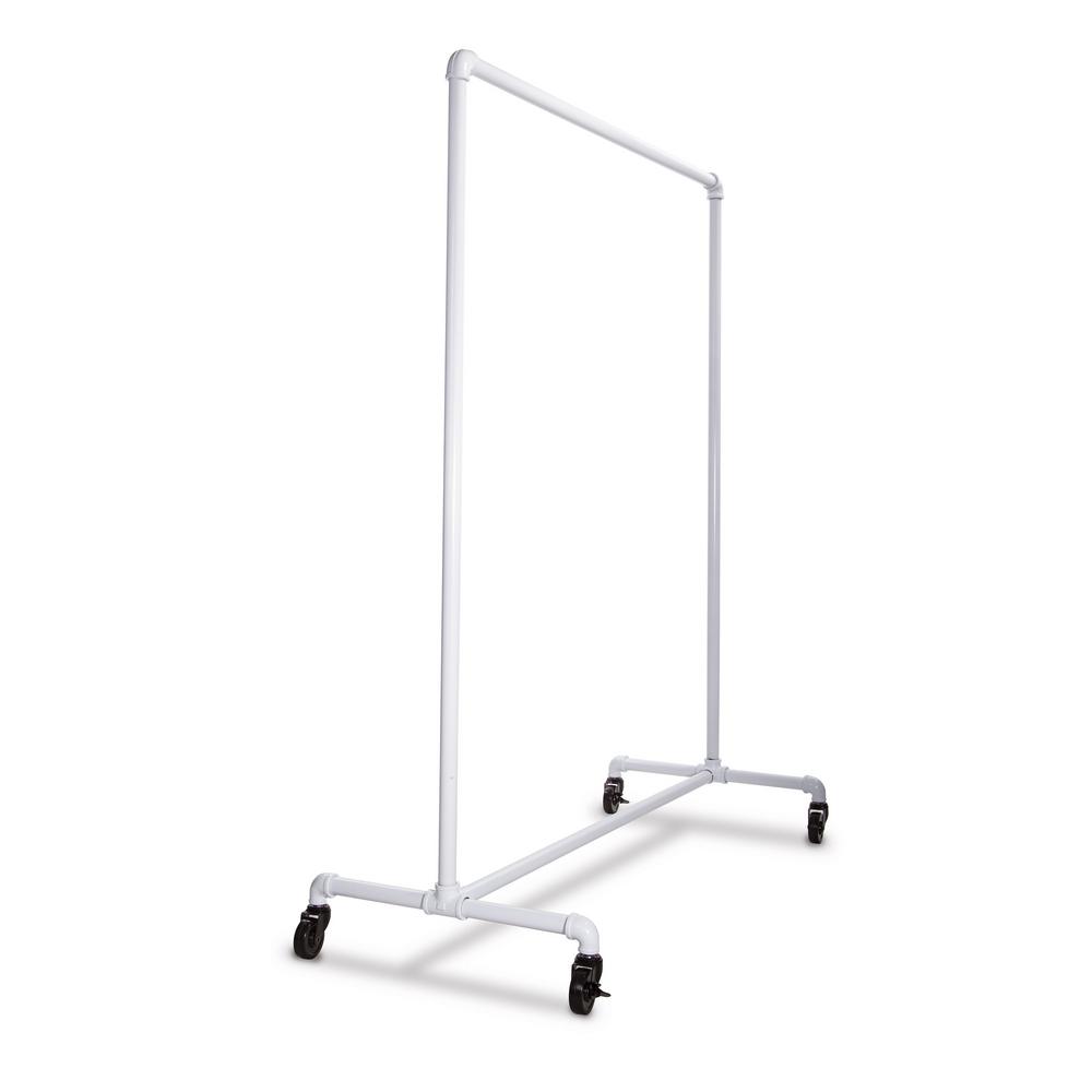Perfect Clothing Display Rack for Highlighting Featured Merchandise Adjustable Height from 49 to 78 Only Garment Racks 2204 Matte Black Finish Single Garment Display Rack