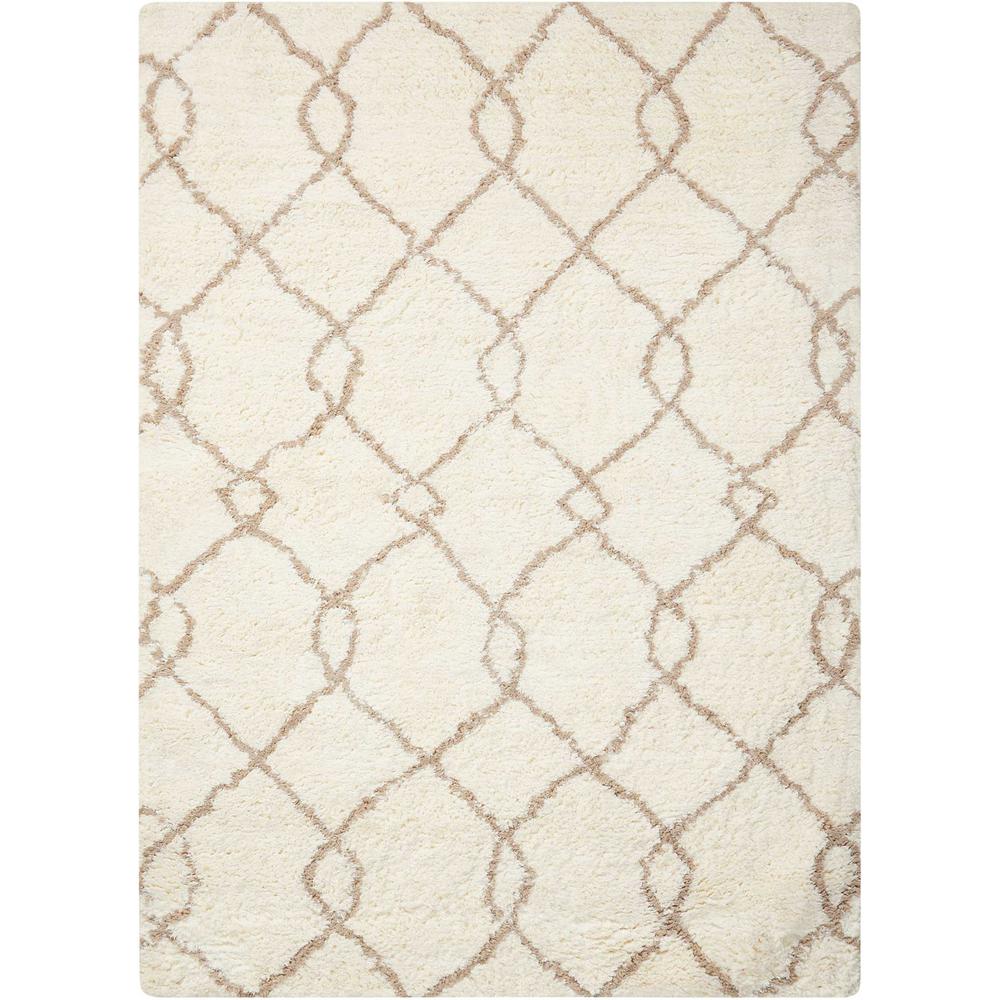 Nourison Galway Ivory/Chocolate 5 ft. x 7 ft. Area Rug 224439 The