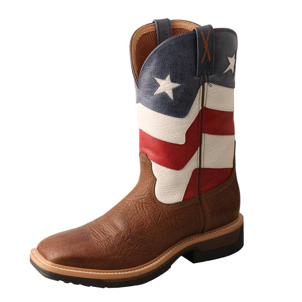 red white and blue boots