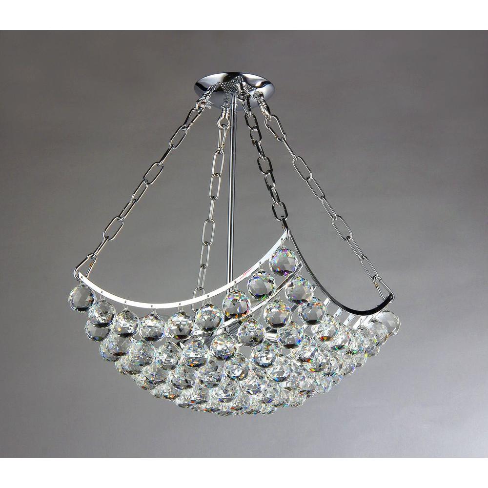 No Additional Accessories Candle Style Chandeliers Lighting Blathnat 4 Light Crystal Chrome Chandelier