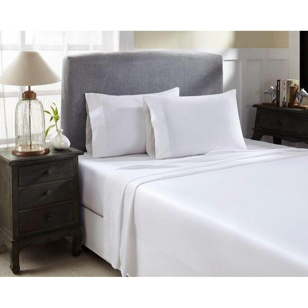 CASTLE HILL LONDON 4-Piece White Solid 1500 Thread Count Cotton Queen Sheet Set was $379.99 now $151.99 (60.0% off)