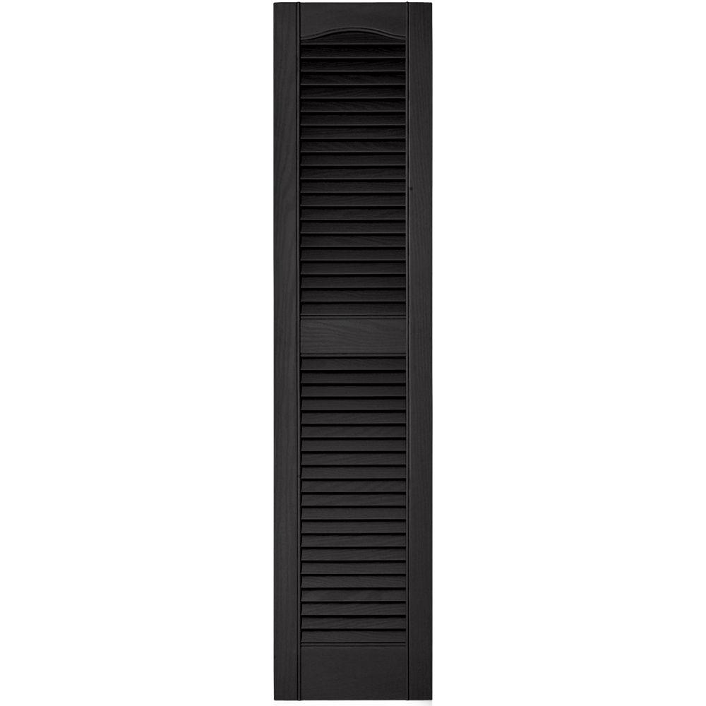 Builders Edge 12 In X 52 Louvered Vinyl Exterior Shutters Pair Louvered Vinyl Exterior Shutters Pair In
