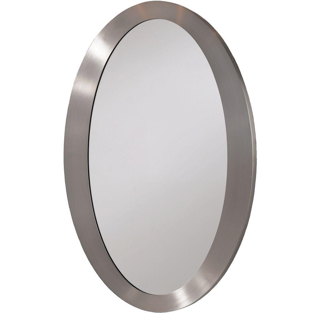 Erias Home Designs 27 in. x 18 in. Framed Wall Mirror in Nickel ... Erias Home Designs 27 in. x 18 in. Framed Wall Mirror in Nickel ...