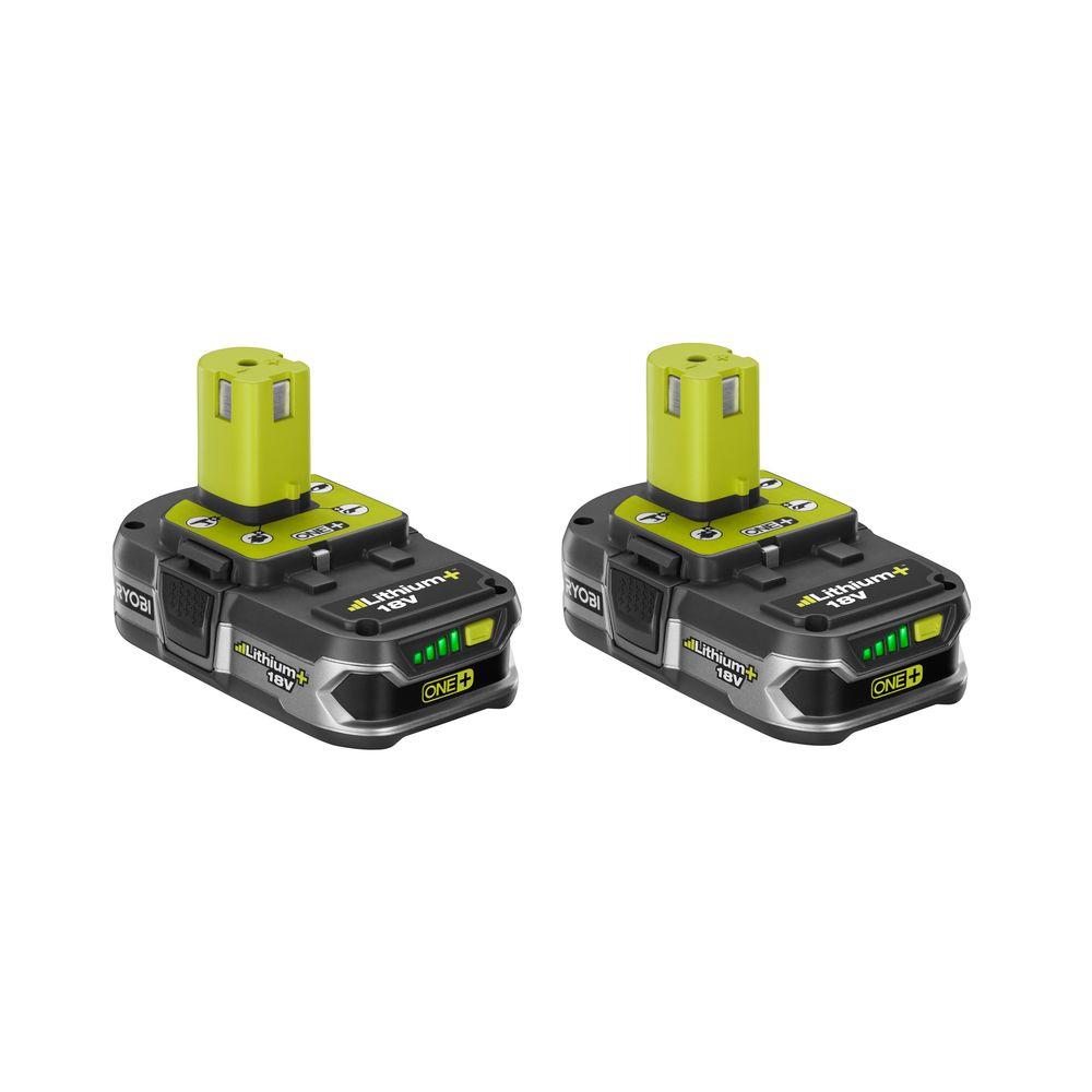 Ryobi 18-Volt ONE+ Lithium-Ion Compact Lithium+ Battery Pack 1.5Ah (2 ...