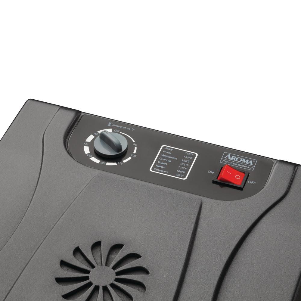 AROMA Professional 6Tray Black Food Dehydrator AFD815B The Home Depot