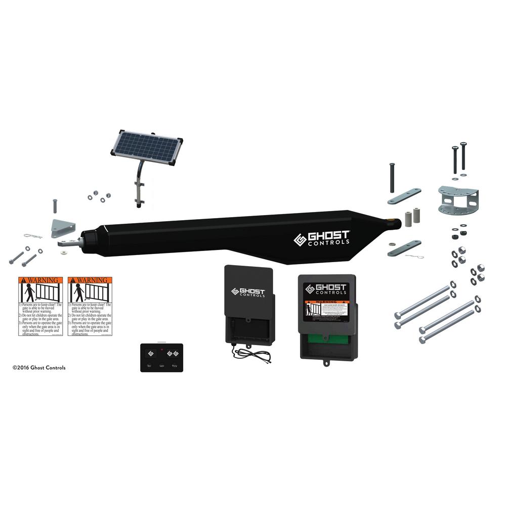 GHOST CONTROLS Architectural Series Solar Single Automatic Gate Opener