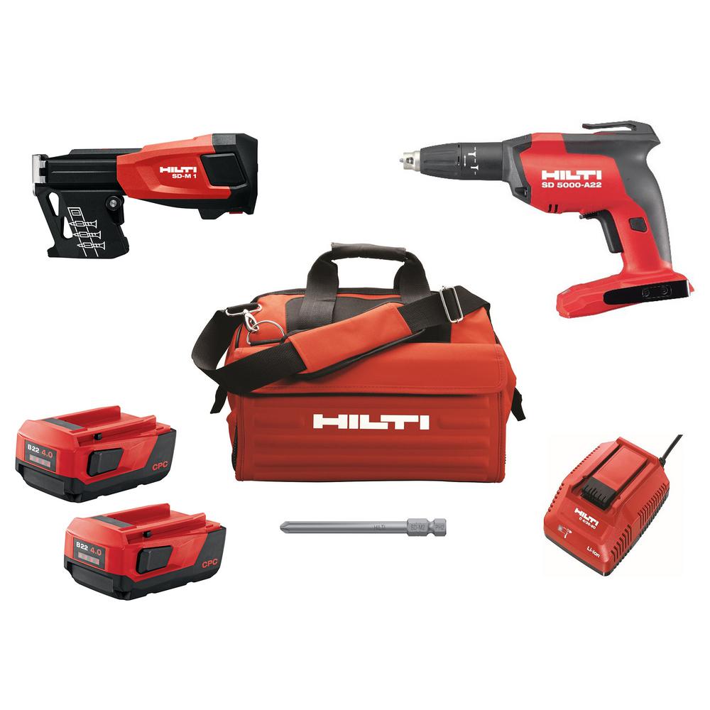 Hilti 22Volt Cordless Brushless SD 5000 Drywall Screwdriver Kit with