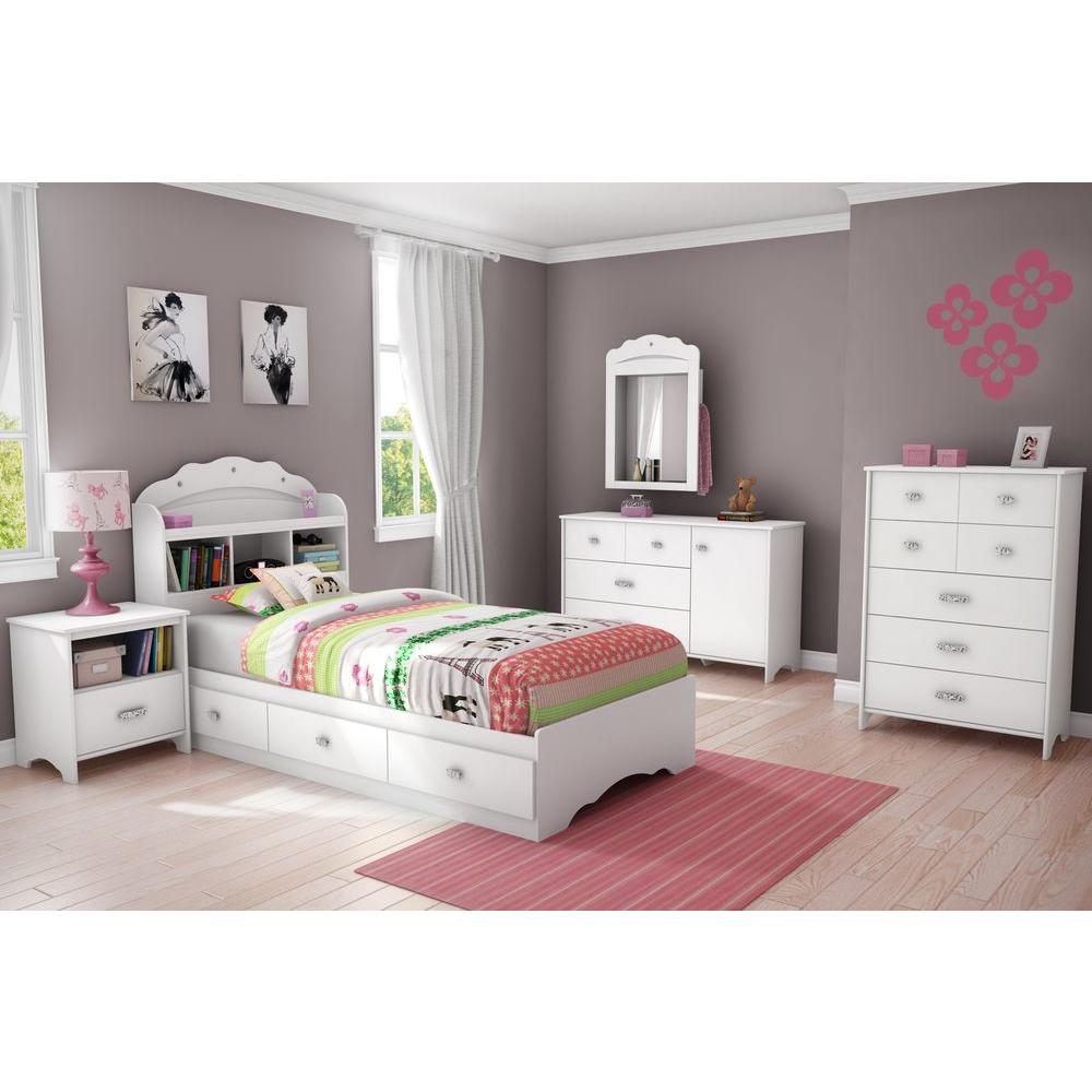 South S Tiara 3 Drawer Pure White Twin Size Storage Bed 3650212 South S Tiara 3 Drawer Pure White Twin Size Storage Bed 3650212 The Home Depot