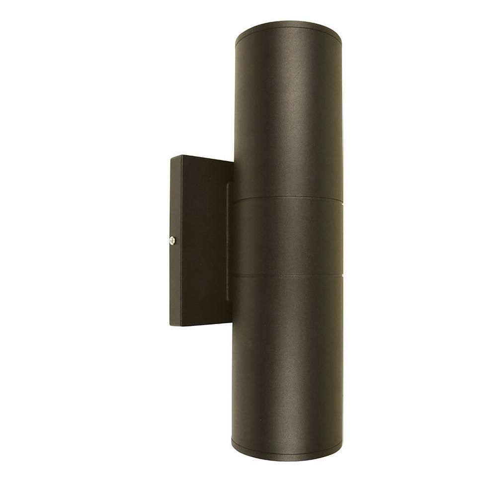 George Kovacs Afterglow 40 Watt Equivalence Pebble Bronze Outdoor 2 Light Bronze Outdoor Integrated Led Wall Mount Sconce
