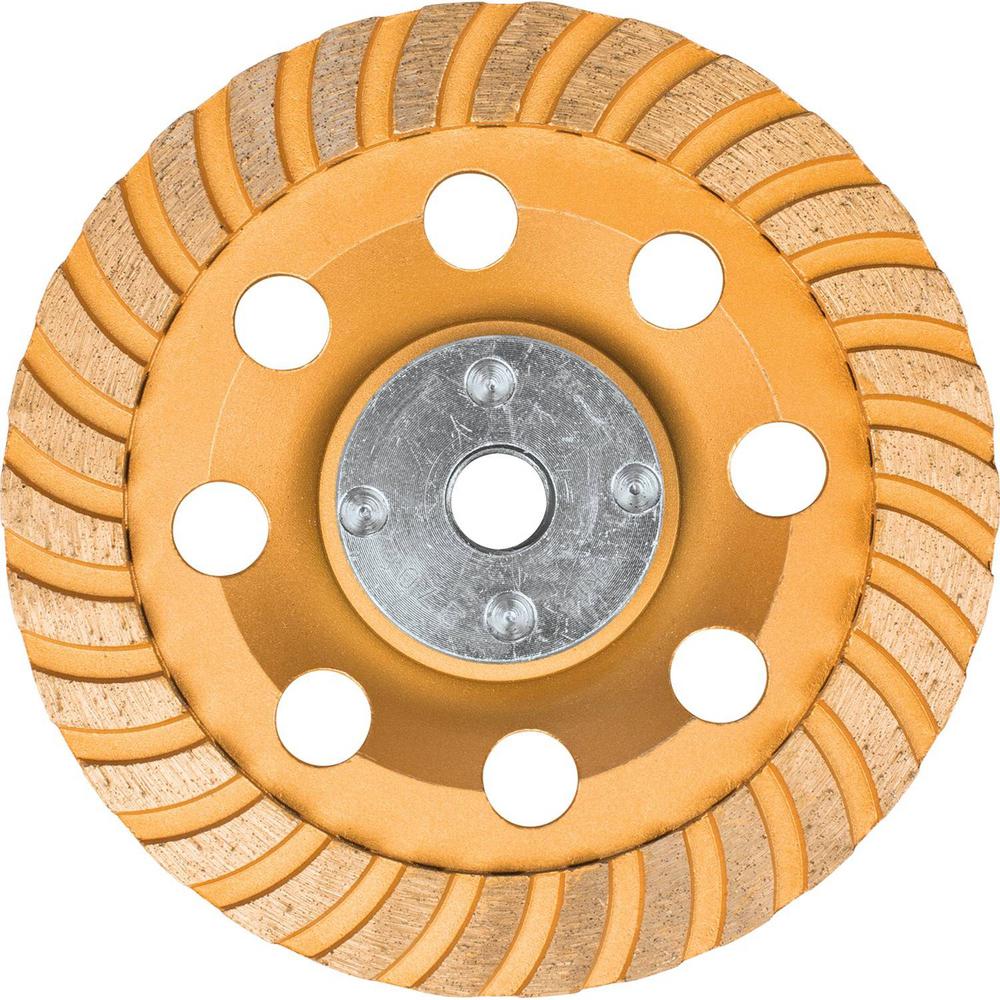 Makita 5 inch Turbo Low-Vibration Diamond Cup Wheel, Compatible with Angle... by Makita