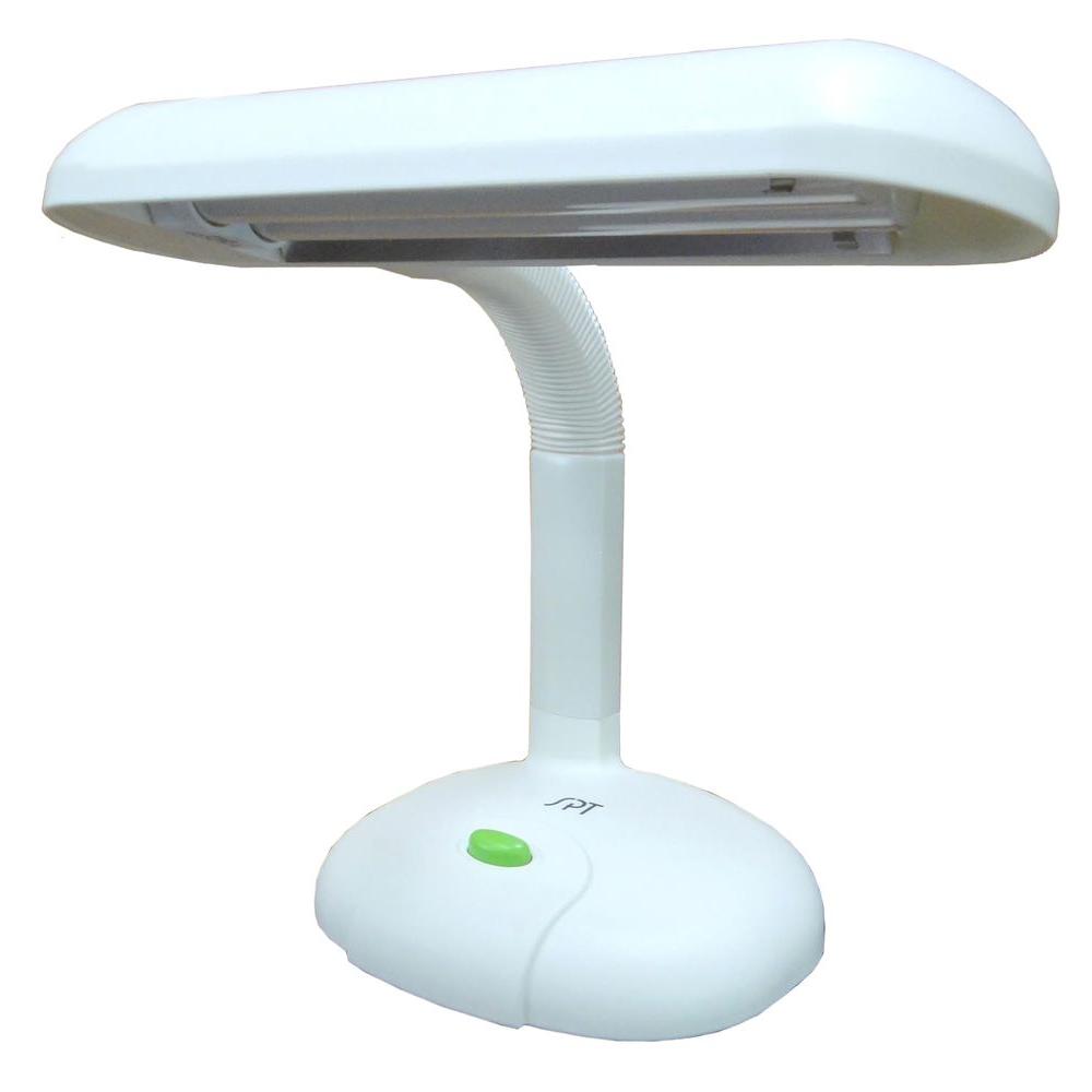 Spt 13 5 In White 2 Bulb Desk Lamp Sl 825w The Home Depot White 2 Bulb Desk Lamp