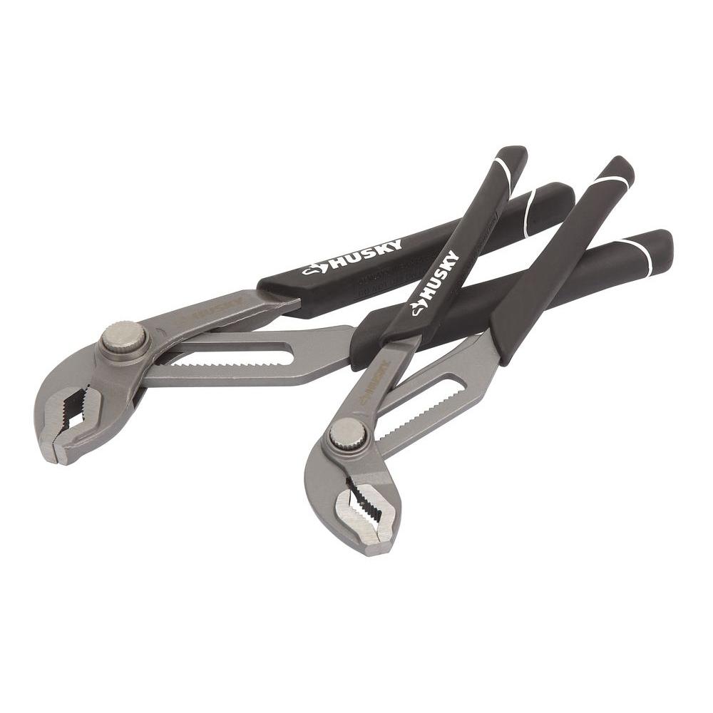 Husky Quick Adjusting Groove Joint Pliers Set (2Piece)98158 The