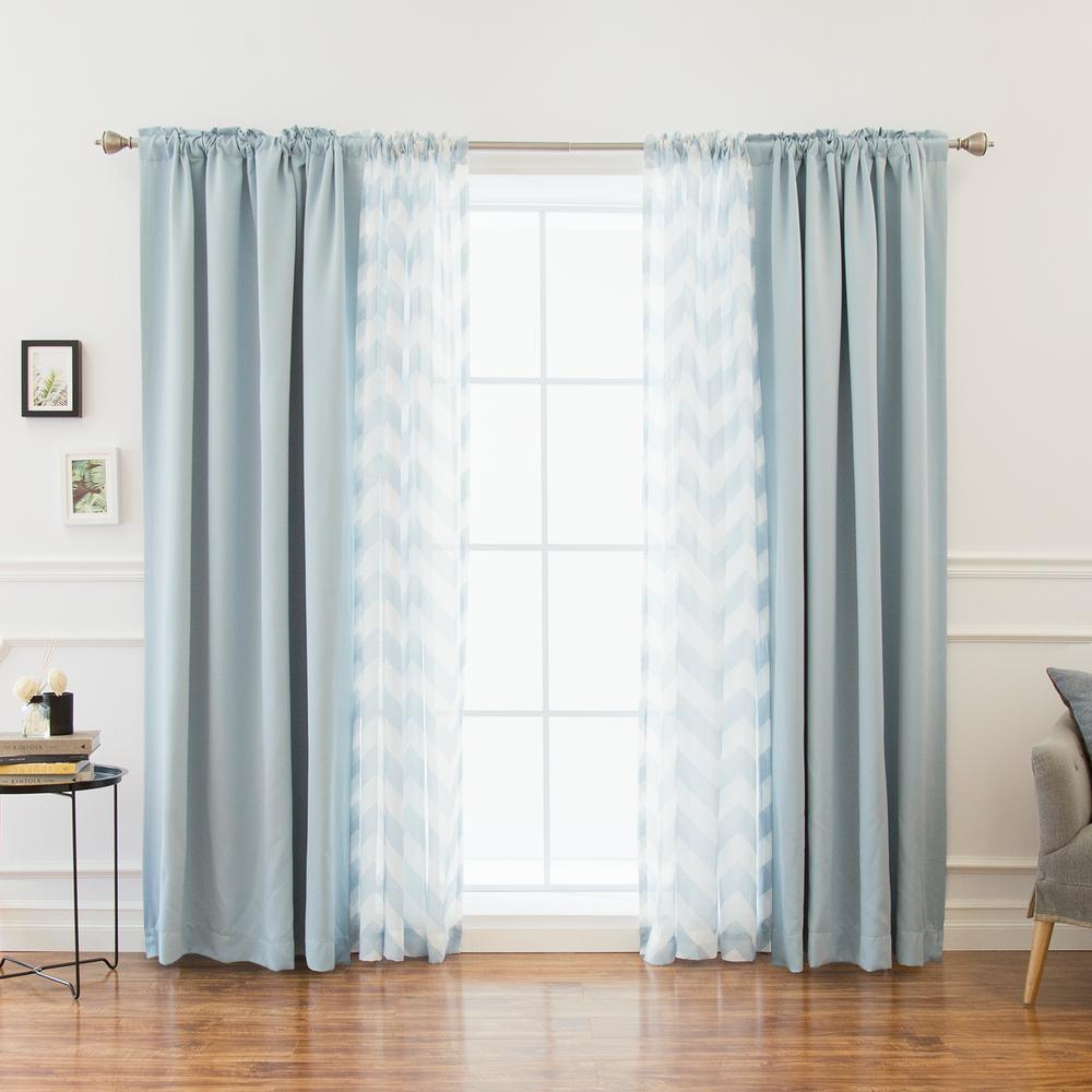 Best Home Fashion 52 In W X 84 In L Umixm Sheer Chevron