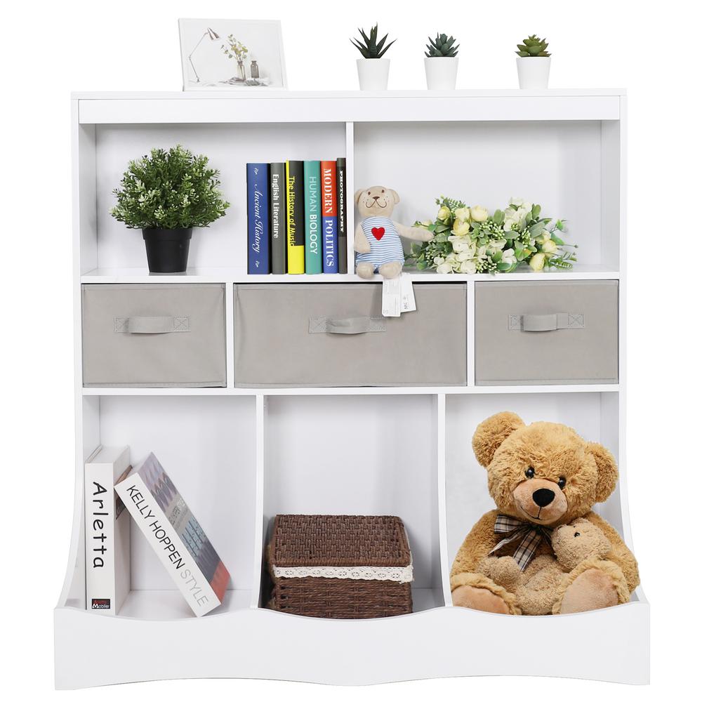 white toy storage cabinet