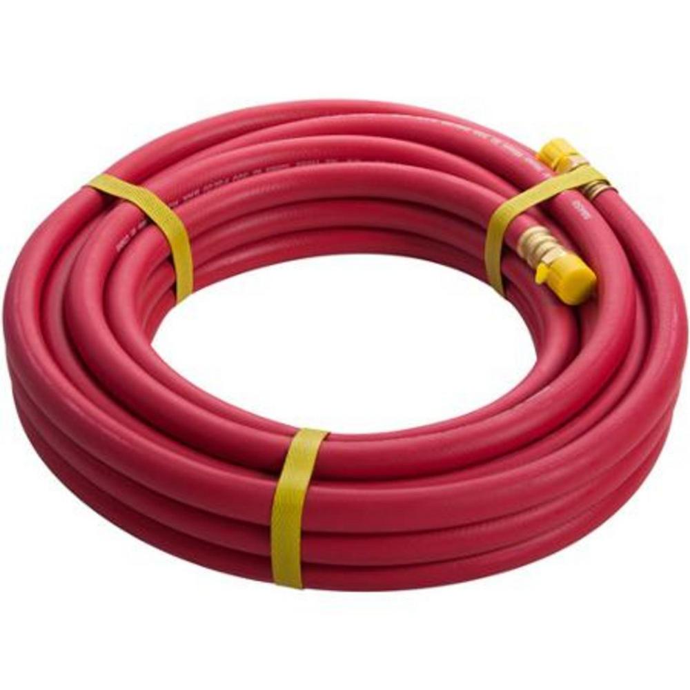 Steelman 30 ft. x 3/8 in. Rubber Air Hose with 3/8 in. NPT Fittings