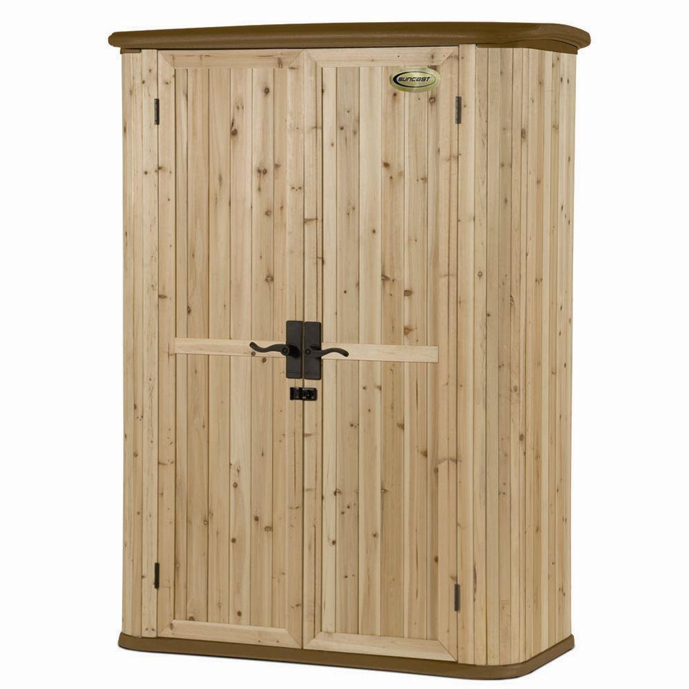 suncast cedar and resin vertical shed-wrs4200 - the home depot