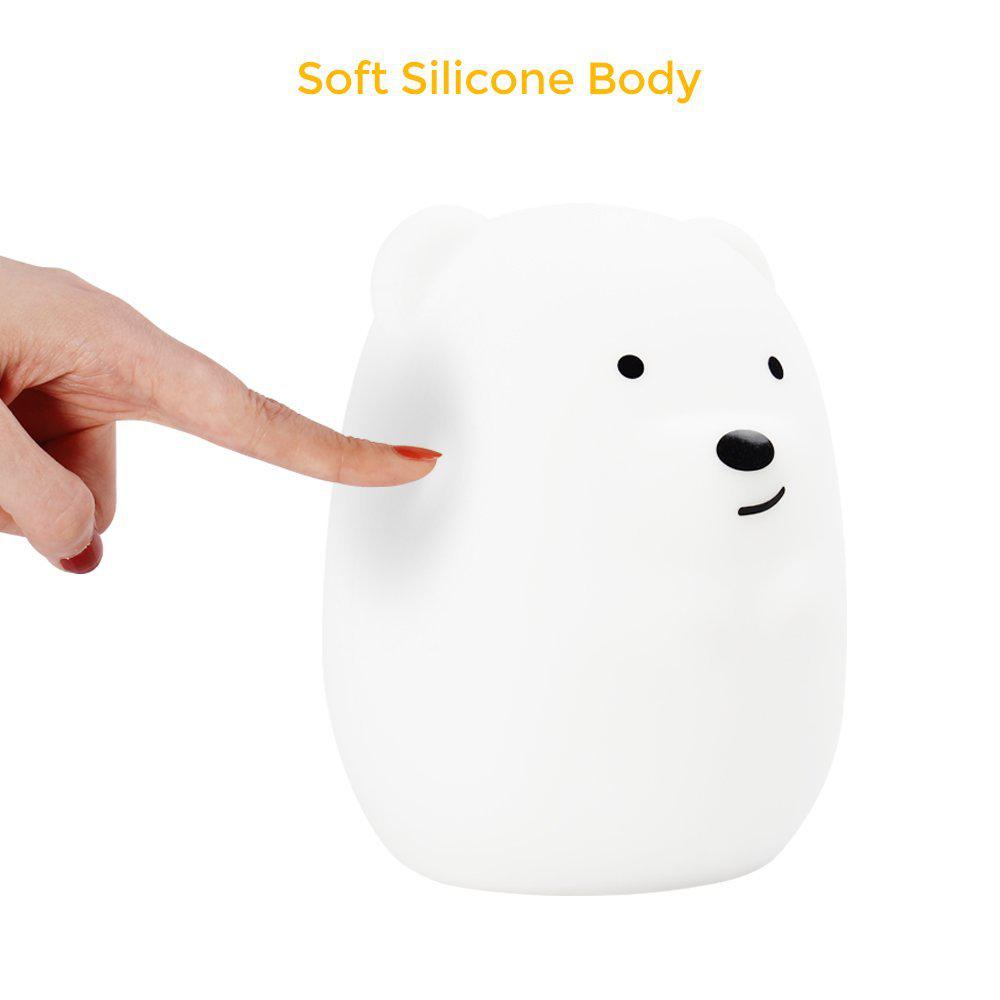 silicone bear night light