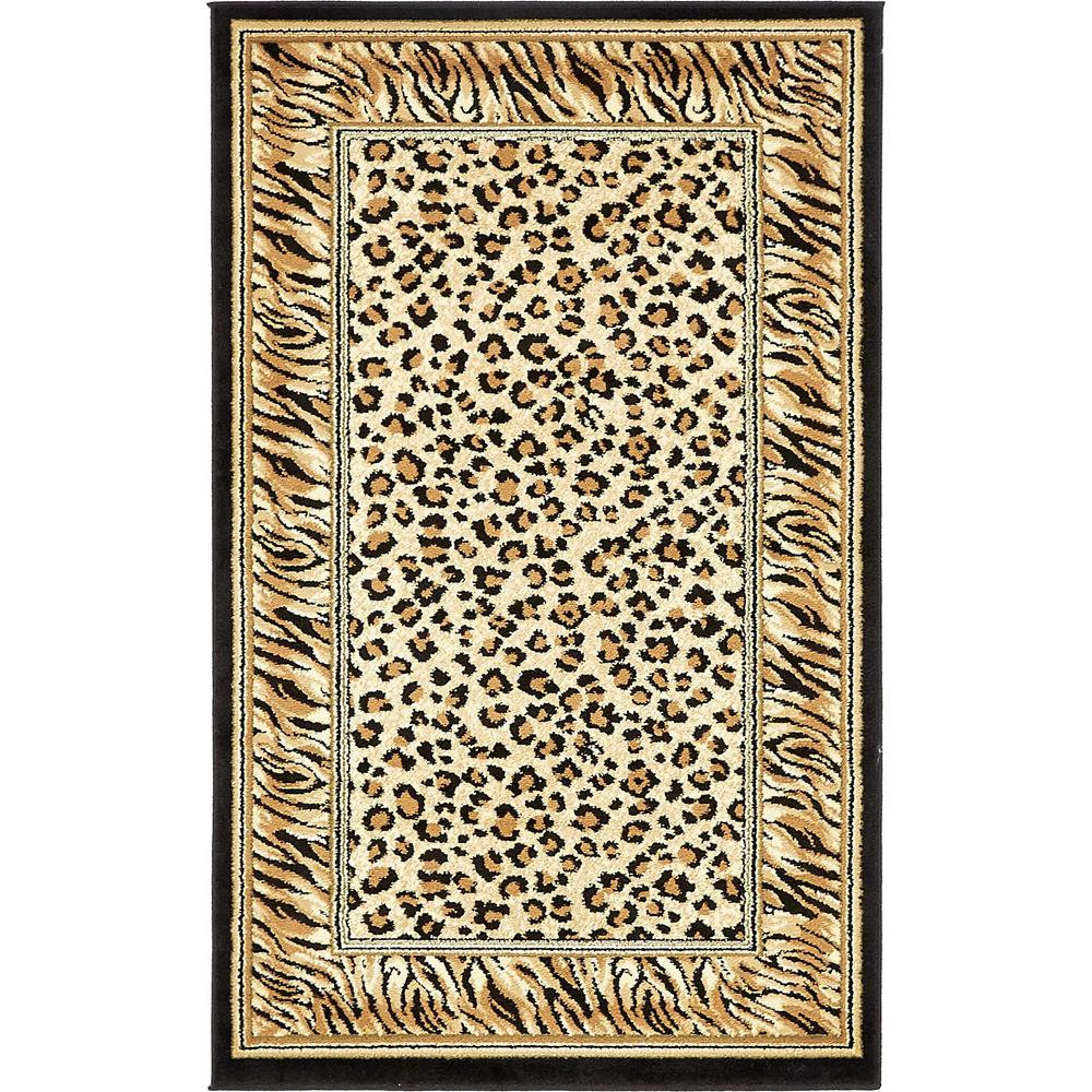 Unique Loom Wildlife Cheetah Light Brown 3 X 5 Area Rug Unique Loom Wildlife Cheetah Light