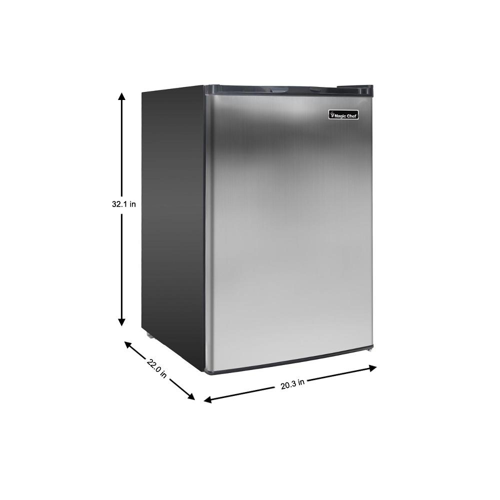 Magic Chef 3 0 Cu Ft Upright Freezer In Stainless Steel Mcuf3s2 The Home Depot