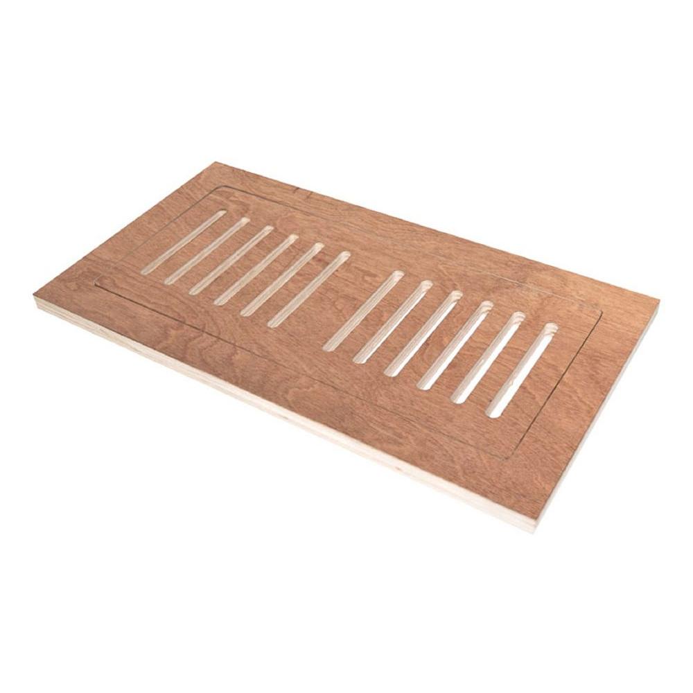 Decor Grates 4 in. x 14 in. Solid Brazilian Cherry Wood Floor Register