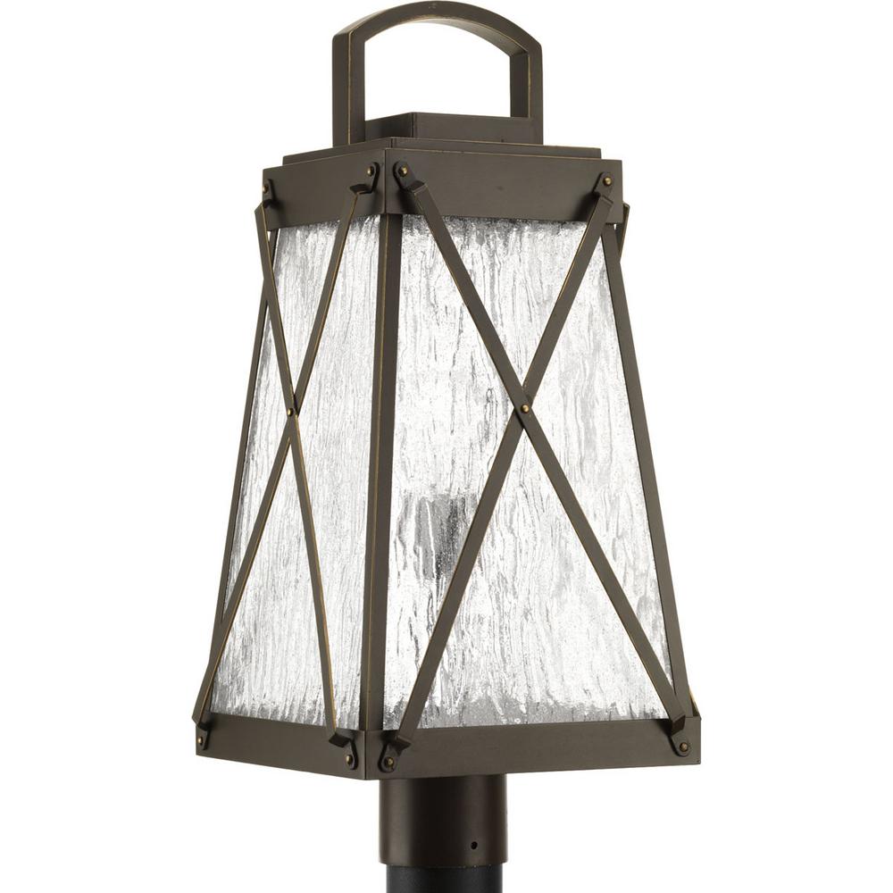 Creighton Collection 1 Light Outdoor Antique Bronze Post Lamp