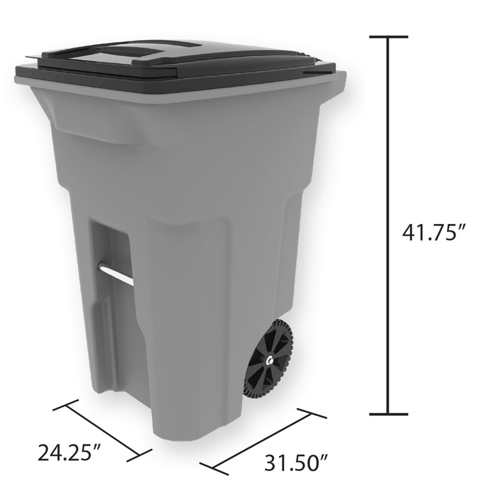 Toter 64 Gal Greenstone Trash Can With, Outdoor Trash Can Storage Home Depot