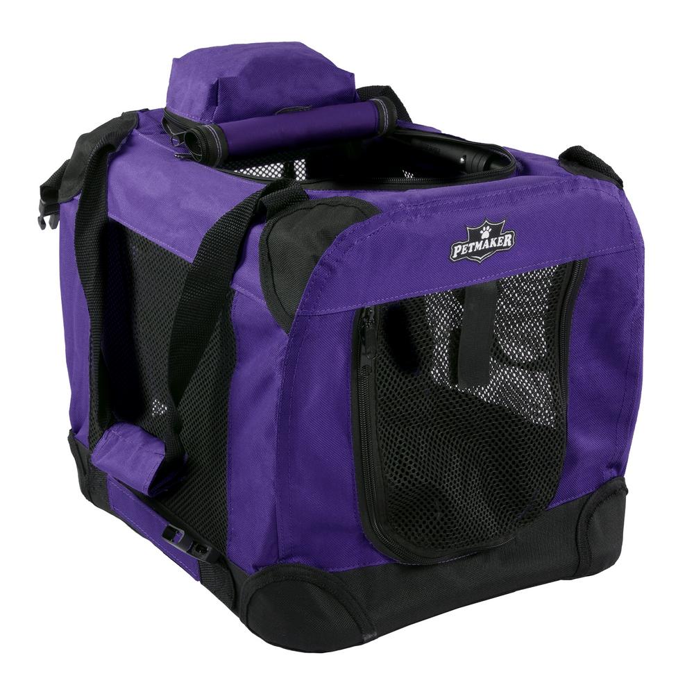 Petmaker Purple Portable Pet Crate with Soft Sides MiniM320004 The