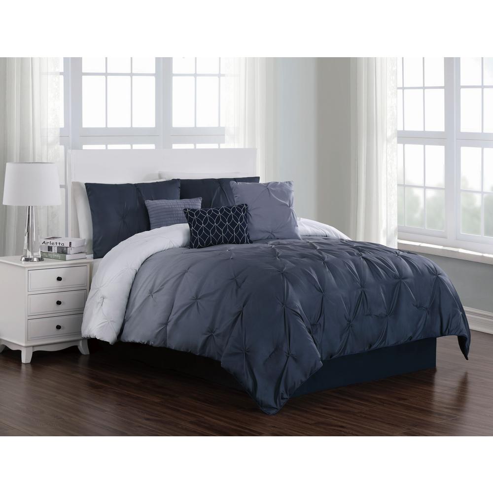 Bergen Ombre 6 Piece Blue Twin Comforter Set Brg7cstwinghbl The Internet 307346382 Bergen Ombre 6 Piece Blue Twin Comforter Set