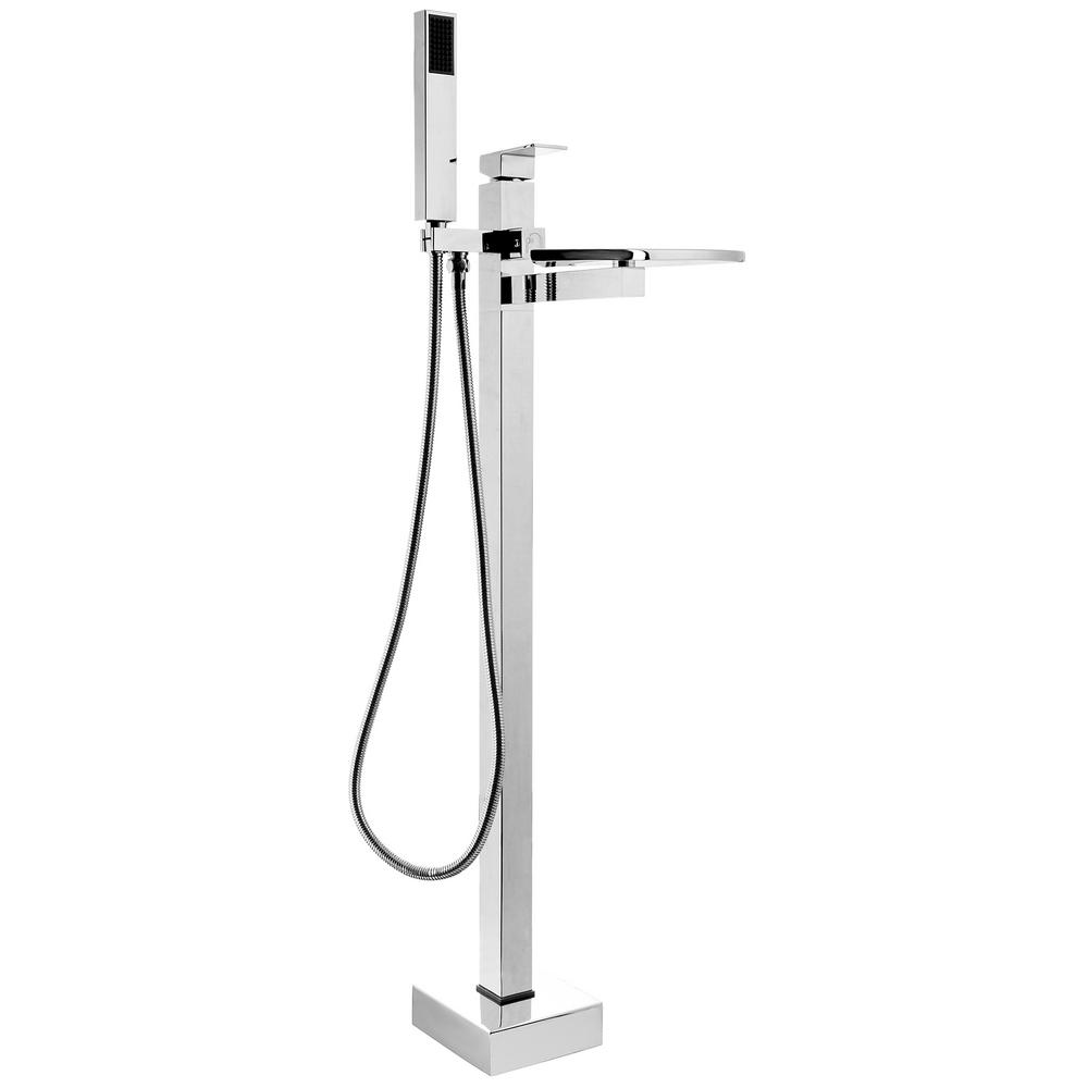 Akdy 2 Handle Freestanding Tub Faucet With Handheld Shower Wand In