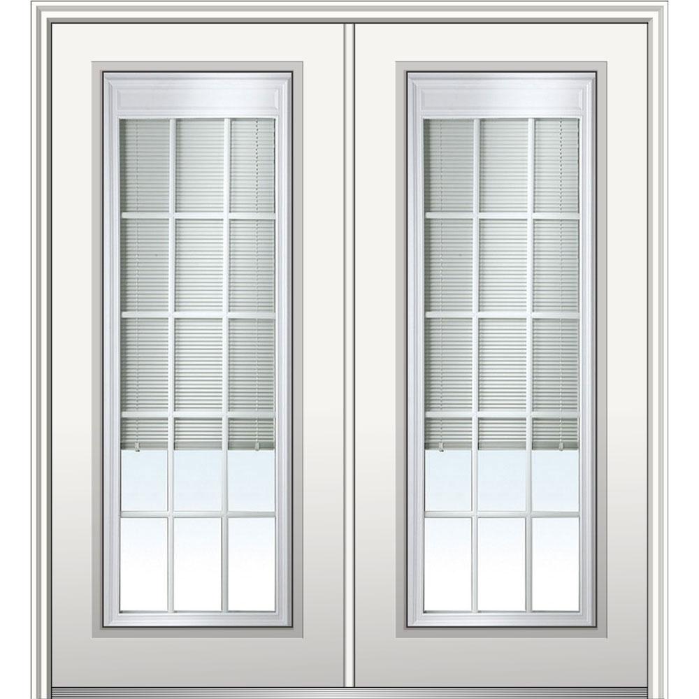 Mmi Door 72 In X 80 In Internal Blinds And Grilles Left Hand Full Lite Clear Low E Primed 3012