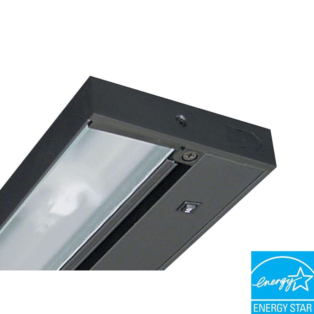 Fluorescent Under Cabinet Lights Lighting The Home Depot Pro Series 22 In Black Fluorescent Under Cabinet Light