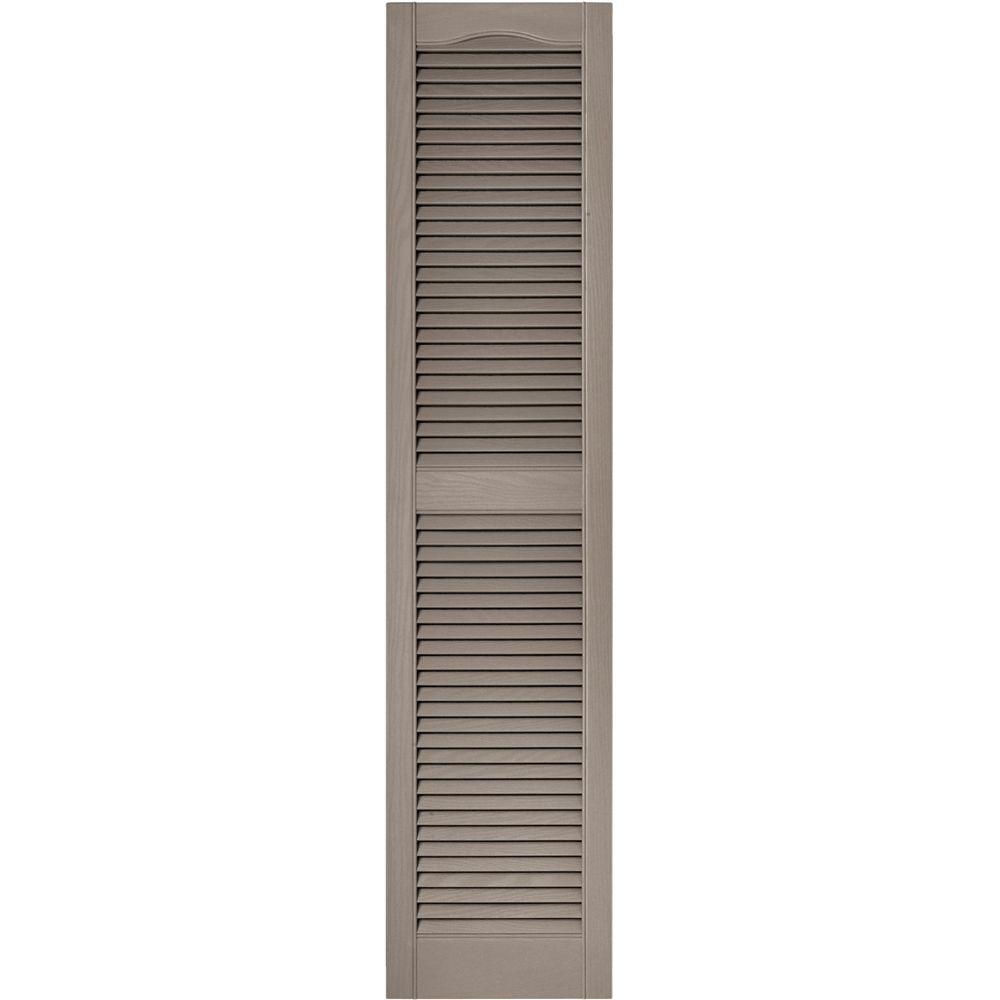 Builders Edge 15 in. x 64 in. Louvered Vinyl Exterior