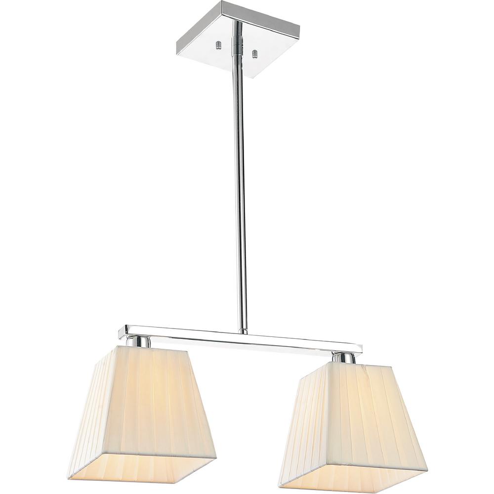 Cwi Lighting Tilly 2 Light Chrome Chandelier With Beige Shade Cwi Lighting Tilly 2 Light Chrome Chandelier With Beige Shade