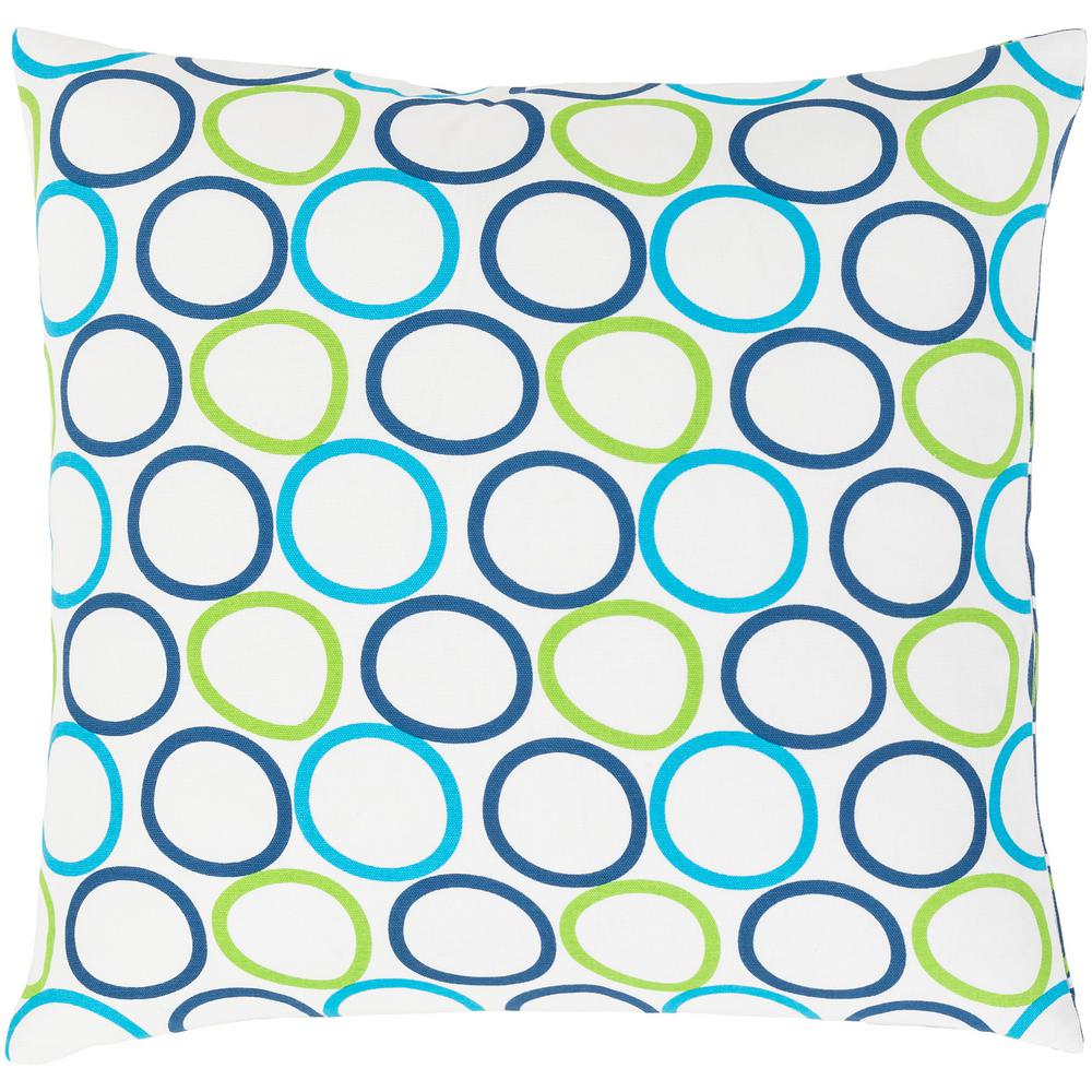 Artistic Weavers Emmos Bright Blue Geometric Polyester 22 In X 22