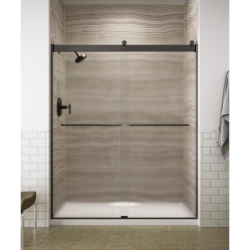 KOHLER Levity 59.625 in. W x 74 in. H Frameless Sliding Shower Door in