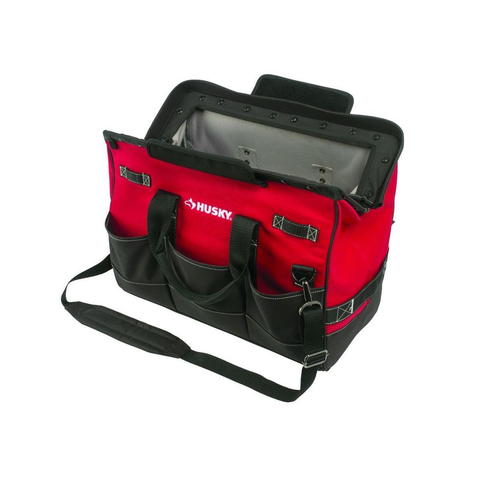 Husky 20 In Tool Tote Bag With Magnetic Closure Gp 46690en15 The Tool Tote Bag With Magnetic Closure