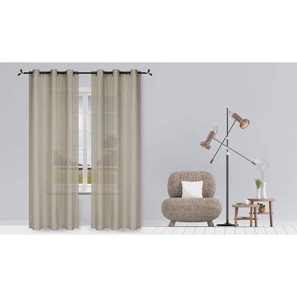 Ellen Tracy Ellen Tracy Cut Snowball Linen Look Sheer Grommet