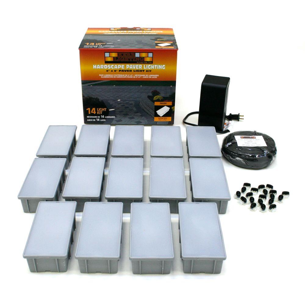 Kerr Lighting 14 Light Outdoor Paver Light Kit Kpav04 14 088k The Home Depot