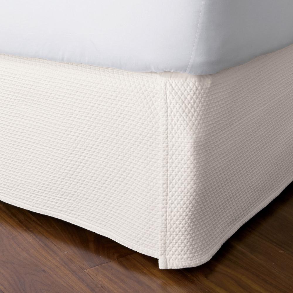 The Company Madelyn Matelasse 14 In Drop Ivory Solid Twin Bed The Company Madelyn Matelasse 14 In Drop Ivory Solid Twin Bed Skirt Gp77 T Home Depot