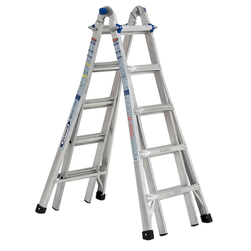 Werner 16 Ft Aluminum Folding Multi Position Ladder With 300 Lb