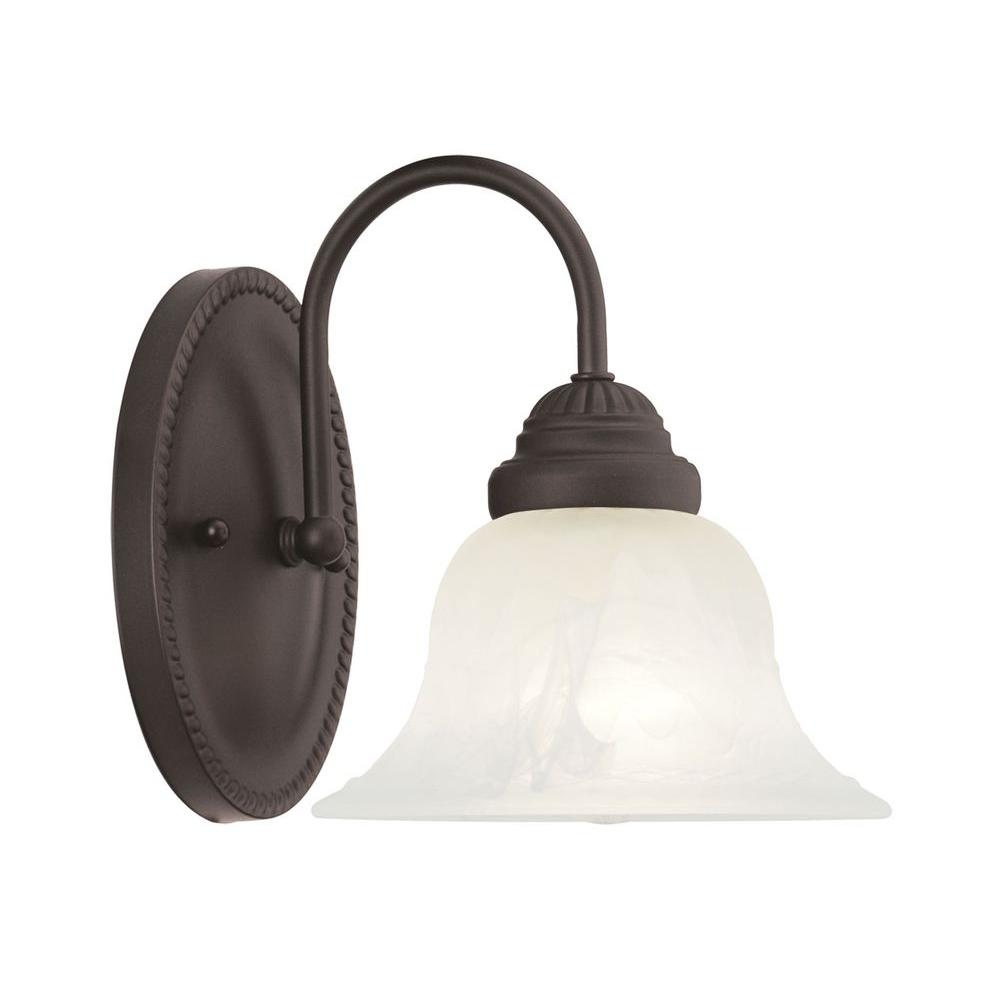 Livex Lighting Providence 1Light Bronze Incandescent Wall Vanity Light